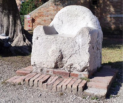 Attila's Throne, a fifth-century marble throne said to have been used by Attila the Hun.
